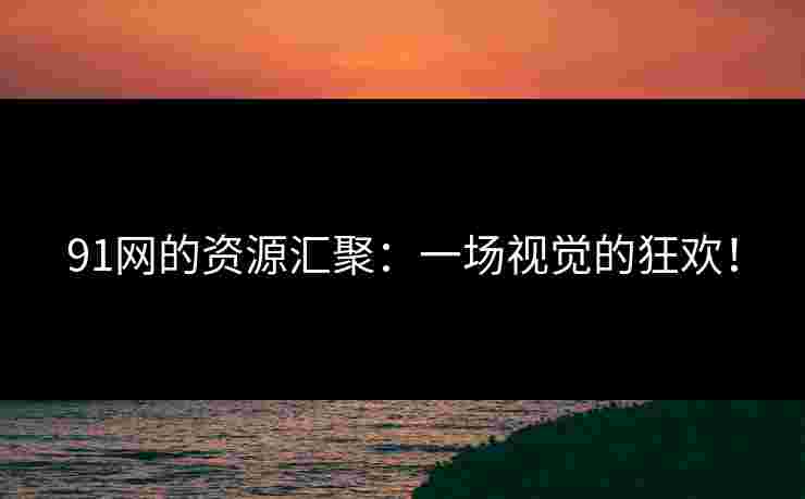 91网的资源汇聚：一场视觉的狂欢！